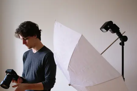 Picture of the studio, with the team working