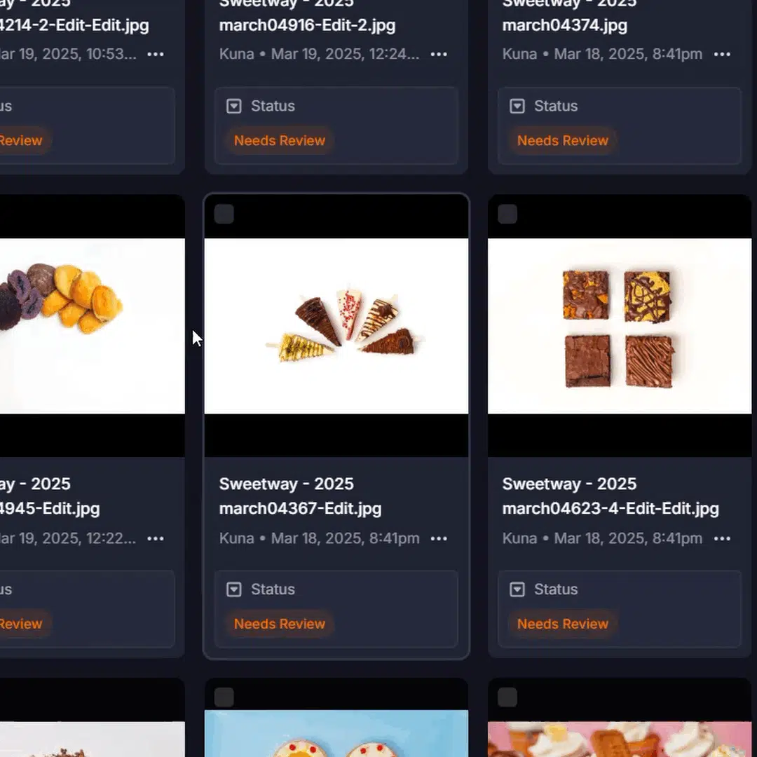 Approving the gallery