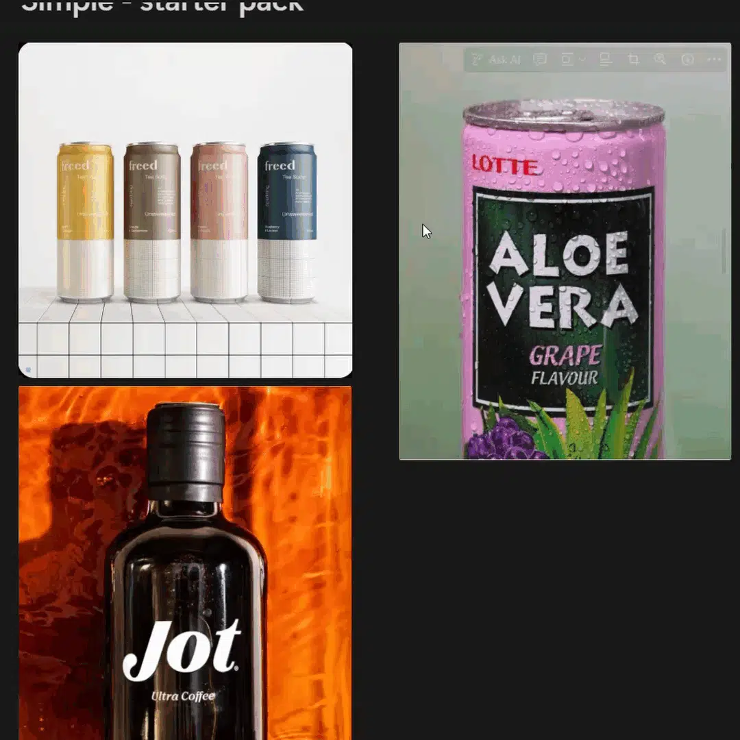 Showing a custom moodboard